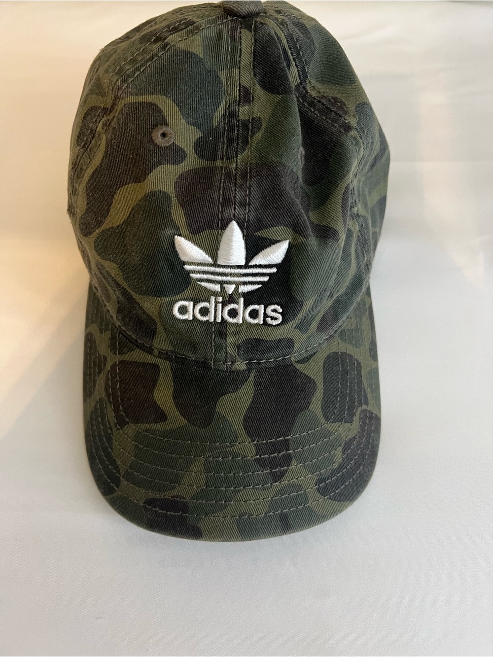 Adidas Originals Camo Camouflage Trefoil Adjustable Baseball Cap Hat